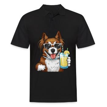 Löwchen mit Limonade - Männer Poloshirt - Schwarz - Vorne - Kai (181cm)