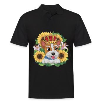 Niedliches Cartoon Design mit Norfolk Terrier - Männer Poloshirt - Schwarz - Vorne - Kai (181cm)