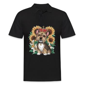 Niedliches Cartoon Design mit Norfolk Terrier - Männer Poloshirt - Schwarz - Vorne - Kai (181cm)
