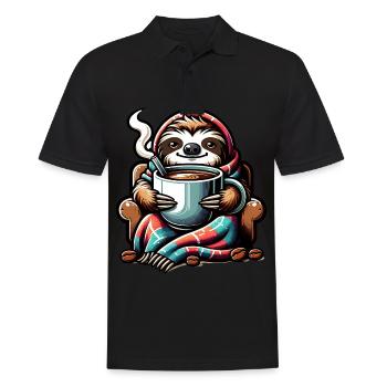 Paresseuse douillette avec café - Polo Homme - noir - Devant - Kai (181cm)