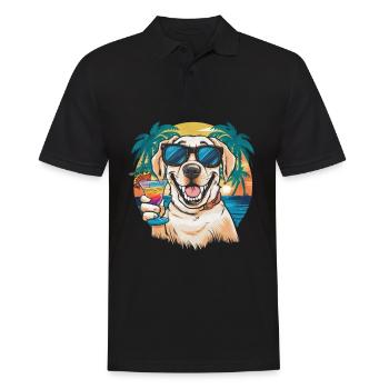 Mignon Labrador Retriever - Polo Homme - noir - Devant - Kai (181cm)