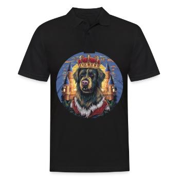 Grand chien de Münsterland avec couronne et serrure - Polo Homme - noir - Devant - Kai (181cm)