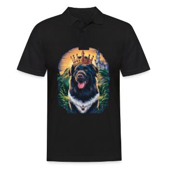 Grand chien de Münsterland avec couronne et serrure - Polo Homme - noir - Devant - Kai (181cm)