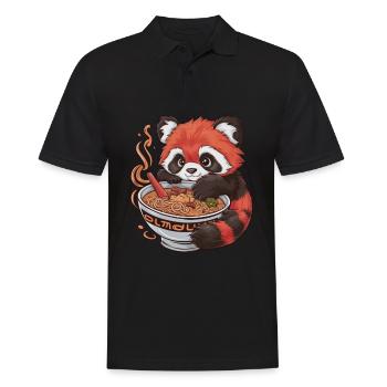 Licorne mignonne avec des fraises pleines de magie - Polo Homme - noir - Devant - Kai (181cm)