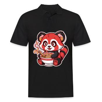 Licorne mignonne avec des fraises pleines de magie - Polo Homme - noir - Devant - Kai (181cm)