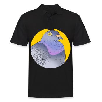 Pigeon Race Pigeon Pigeons - Polo Homme - noir - Devant - Kai (181cm)