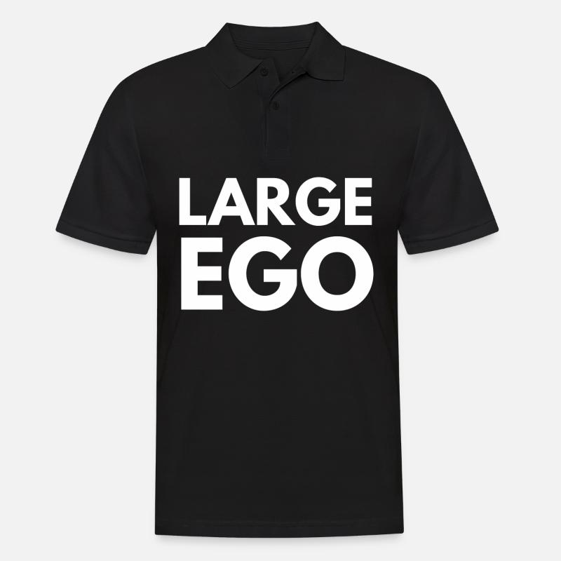 large ego - Männer Poloshirt - Schwarz