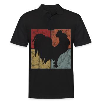 Poule poulets poulets - Polo Homme - noir - Devant - Kai (181cm)