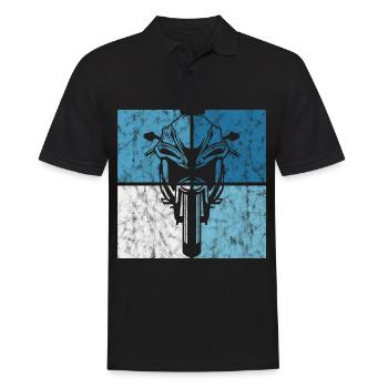 Motocyclistes motocyclistes rétro moto moto - Polo Homme - noir - Devant - Kai (181cm)
