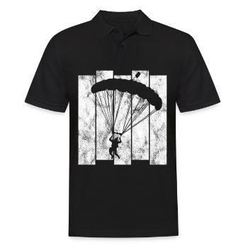 Fallschirmspringer Fallschirm Fallschirmspringen - Männer Poloshirt - Schwarz - Vorne - Kai (181cm)