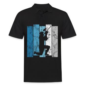 Paintballer Softair Airsoft Paintball Retro Gotcha - Männer Poloshirt - Schwarz - Vorne - Kai (181cm)