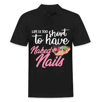 Nail salon saying for a nail designer - Men's Polo Shirt - black - Front - Kai (181cm)