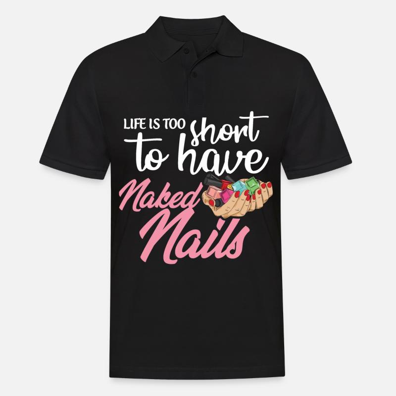 Nagelstudio Spruch für eine Nageldesignerin - Männer Poloshirt - Schwarz