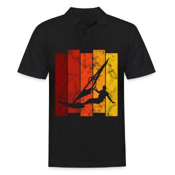 Surfen Windsurfen Windsurfing Retro Windsurfer - Männer Poloshirt - Schwarz - Vorne - Kai (181cm)