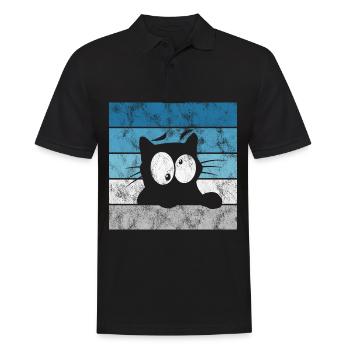 Chat chat chat de chat miau chat Chat Chat Chat - Polo Homme - noir - Devant - Kai (181cm)