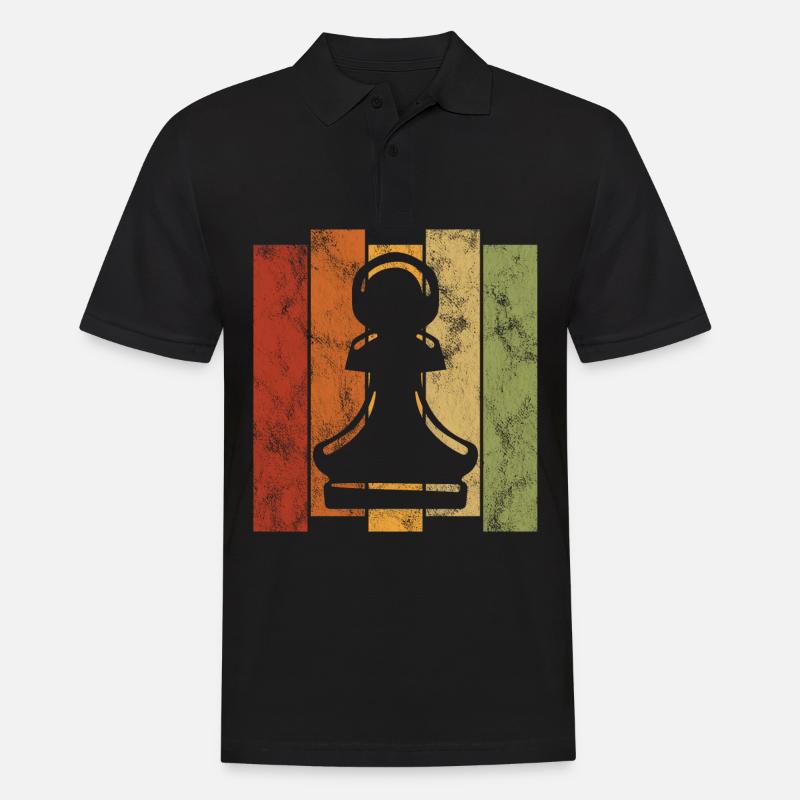 Échecs rétro échecs d’échecs - Polo Homme - noir