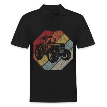 Tracteurs tracteurs rétro tracteurs ferme tracteurs - Polo Homme - noir - Devant - Kai (181cm)