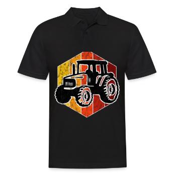 Tracteurs tracteurs rétro tracteurs ferme tracteurs - Polo Homme - noir - Devant - Kai (181cm)