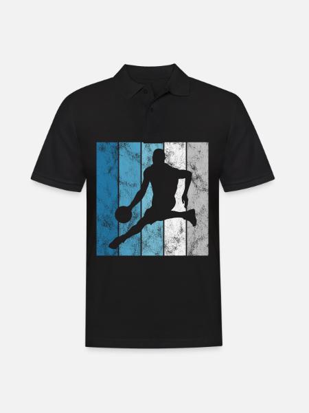 Basket basket basketteur basketteur - Polo Homme - noir