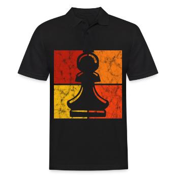 Jeu d’échecs rétro jeu d’échecs jeu d’échecs - Polo Homme - noir - Devant - Kai (181cm)