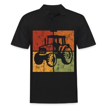 Tracteurs ferme trecker tracteur tracteur tracteur rétro - Polo Homme - noir - Devant - Kai (181cm)