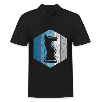 Échecs schachmatt rétro échecs échecs - Polo Homme - noir - Devant - Kai (181cm)