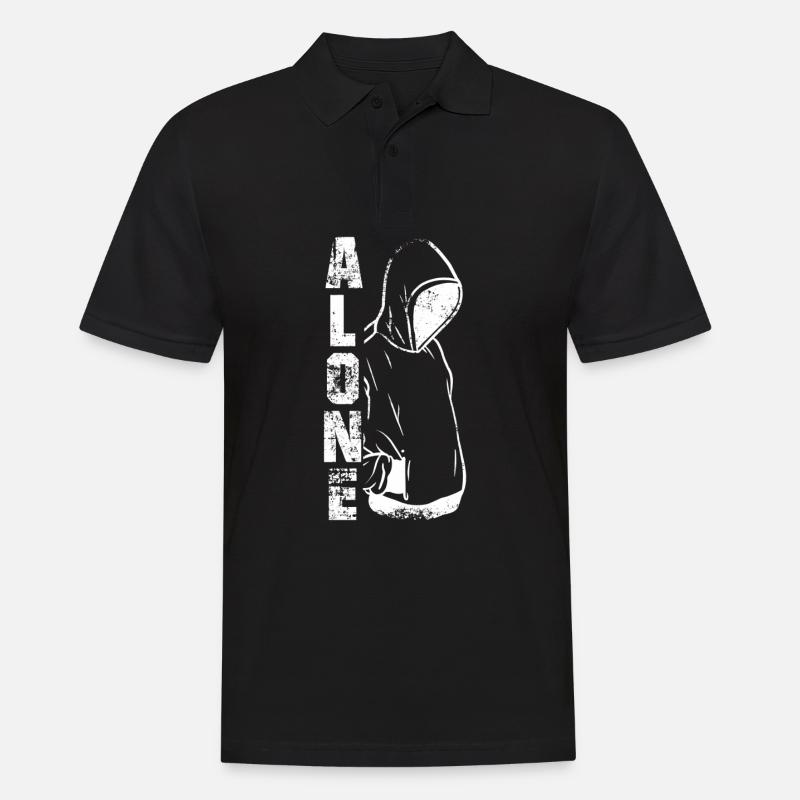Alone - Polo Homme - noir