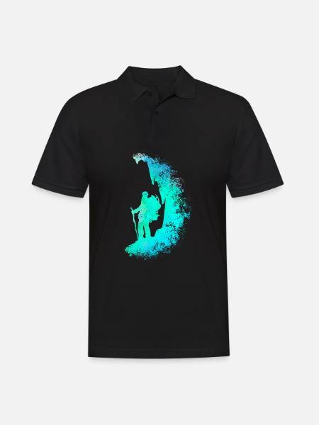 Kletterer / Klettererkunst - Männer Poloshirt - Schwarz