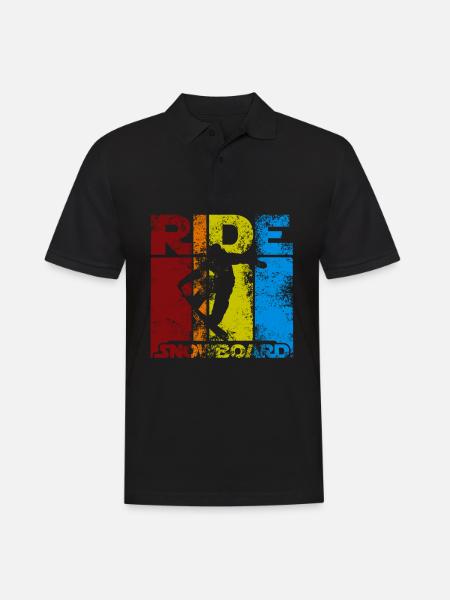 Ride Snowboard - Men's Polo Shirt - black