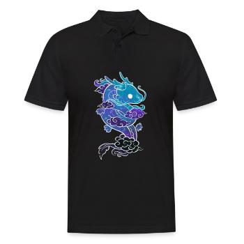 Dragon manga - Men's Polo Shirt - black - Front - Kai (181cm)