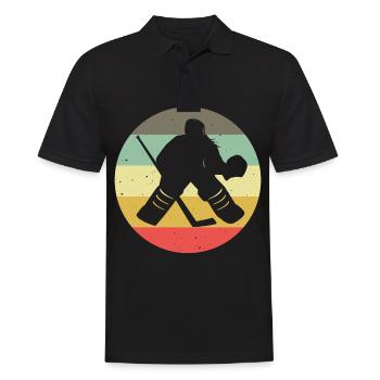 Hockey sur glace Hockey sur glace Patins rétro Puck Ice - Polo Homme - noir - Devant - Kai (181cm)