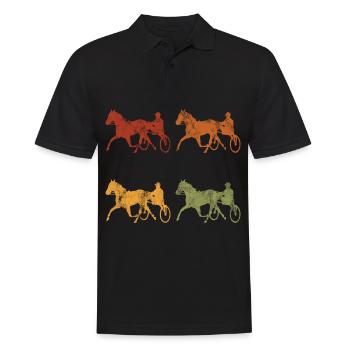 Chevaux de trot Trabrennsport Courses de chevaux - Polo Homme - noir - Devant - Kai (181cm)