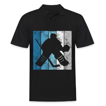 Hockey sur glace Hockey sur glace Patins rétro Puck Ice - Polo Homme - noir - Devant - Kai (181cm)