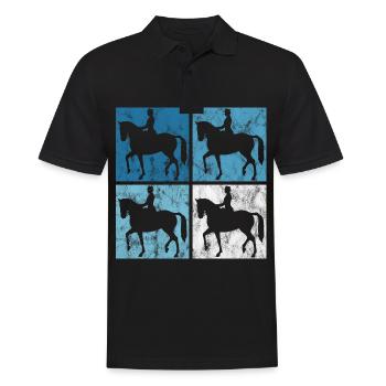 Dressage Équitation Dressage Cavalier Équitation Cheval - Polo Homme - noir - Devant - Kai (181cm)