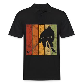 Hockey sur glace Hockey sur glace Patins rétro Puck Ice - Polo Homme - noir - Devant - Kai (181cm)