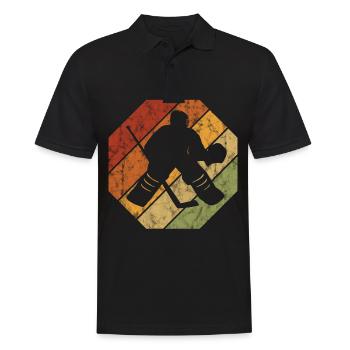Hockey sur glace Hockey sur glace Patins rétro Puck Ice - Polo Homme - noir - Devant - Kai (181cm)