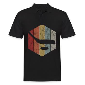 Hockey sur glace Hockey sur glace Patins rétro Puck Ice - Polo Homme - noir - Devant - Kai (181cm)