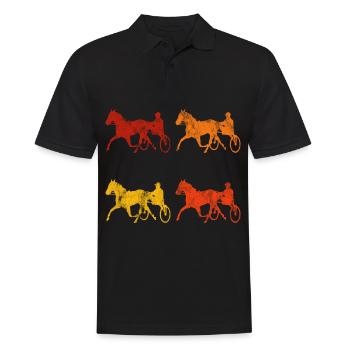 Chevaux de trot Trabrennsport Courses de chevaux - Polo Homme - noir - Devant - Kai (181cm)