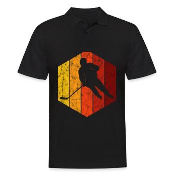 Hockey sur glace dans un style rétro ou vintage pour les enfants - Polo Homme - noir - Devant - Kai (181cm)