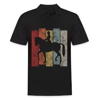 Dressage Cavalier de dressage Cheval d’équitation - Polo Homme - noir - Devant - Kai (181cm)