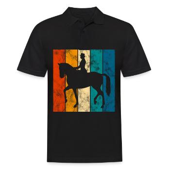 Dressage Cavalier de dressage Cheval d’équitation - Polo Homme - noir - Devant - Kai (181cm)