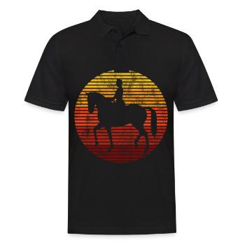 Dressage Cavalier de dressage Cheval d’équitation - Polo Homme - noir - Devant - Kai (181cm)