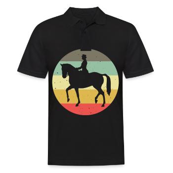 Dressage Cavalier de dressage Cheval d’équitation - Polo Homme - noir - Devant - Kai (181cm)