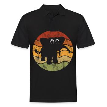 Eléphant éléphant pour enfants - Polo Homme - noir - Devant - Kai (181cm)