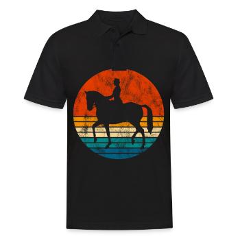 Dressage Cavalier de dressage Cheval d’équitation - Polo Homme - noir - Devant - Kai (181cm)