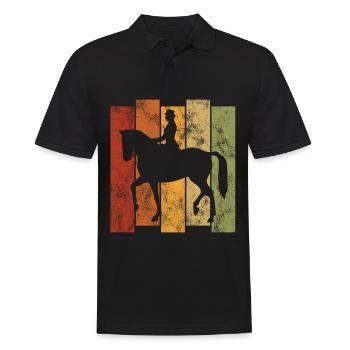 Dressage Cavalier de dressage Cheval d’équitation - Polo Homme - noir - Devant - Kai (181cm)