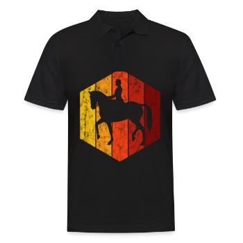 Dressage Cavalier de dressage Cheval d’équitation - Polo Homme - noir - Devant - Kai (181cm)