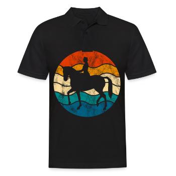 Dressage Cavalier de dressage Cheval d’équitation - Polo Homme - noir - Devant - Kai (181cm)
