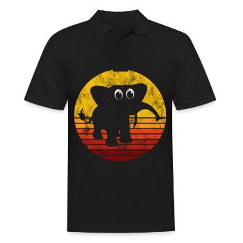 Eléphant éléphant pour enfants - Polo Homme - noir - Devant - Kai (181cm)