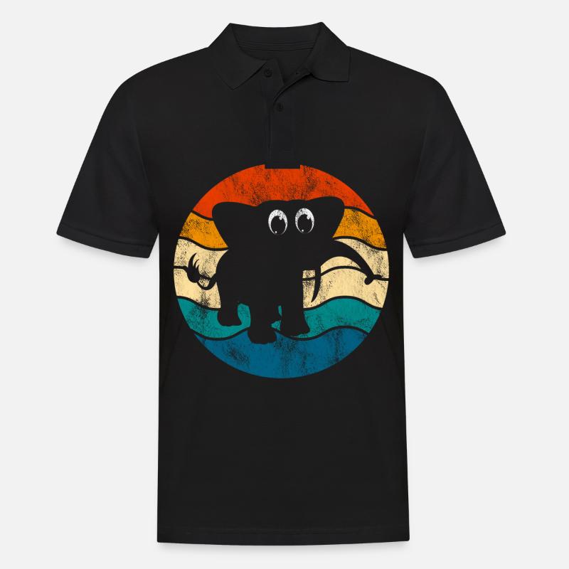 Eléphant éléphant pour enfants - Polo Homme - noir